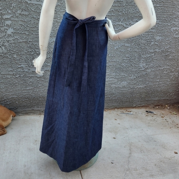 VINTAGE FROM THE 1970s WRAP UP SKIRT - Picture 5 of 6